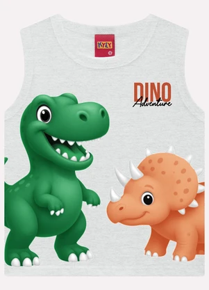 Kyly - Conjunto Infantil Menino Dinossauros Cinza - KYLY