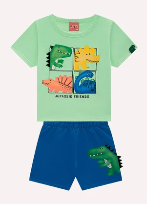 Kyly - Conjunto Infantil Menino Dinossauros Verde - KYLY
