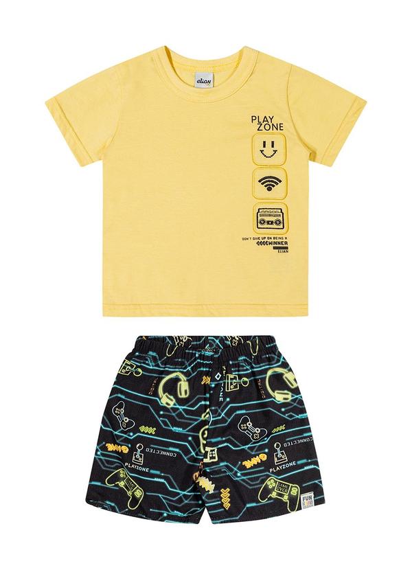 Elian - Conjunto Infantil Menino Divertido Elian Amarelo