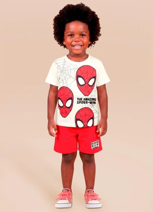 Brandili - Conjunto Infantil Menino do Homem Aranha com Puff - BRANDILI