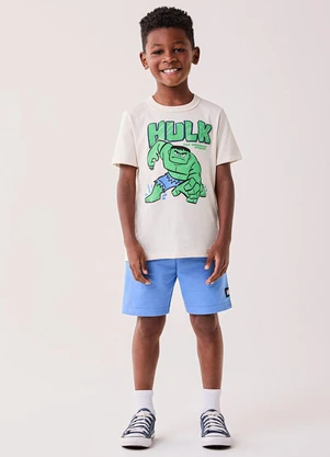 Bimbi - Conjunto Infantil Menino do Hulk Marvel Verde - BIMBI