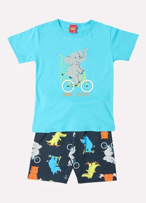 Kyly - Conjunto Infantil Menino Elefante Azul - KYLY