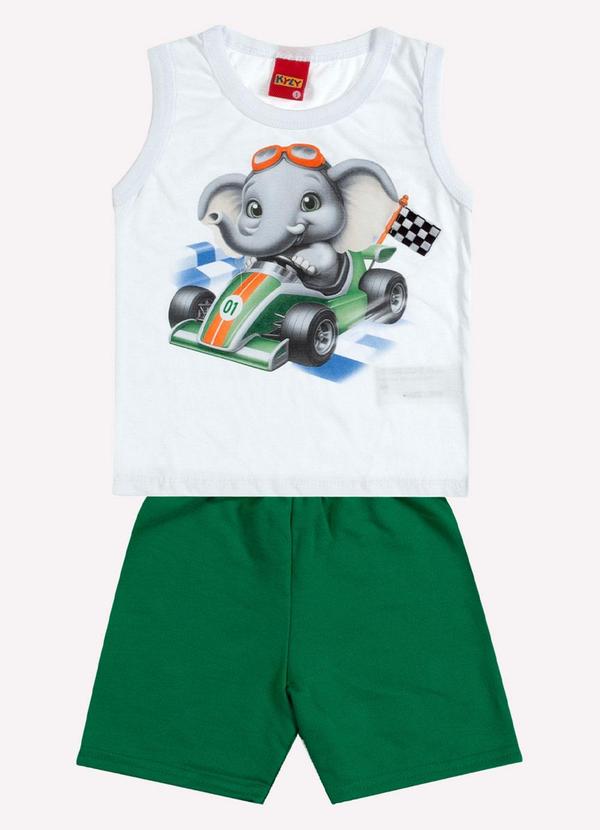 Kyly - Conjunto Infantil Menino Elefante Branco
