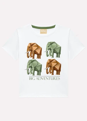 Milon - Conjunto Infantil Menino Elefantes Branco - MILON