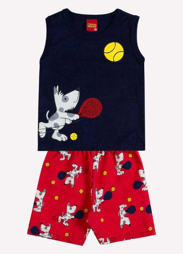 Kyly - Conjunto Infantil Menino em Algodão Azul Marinho 1