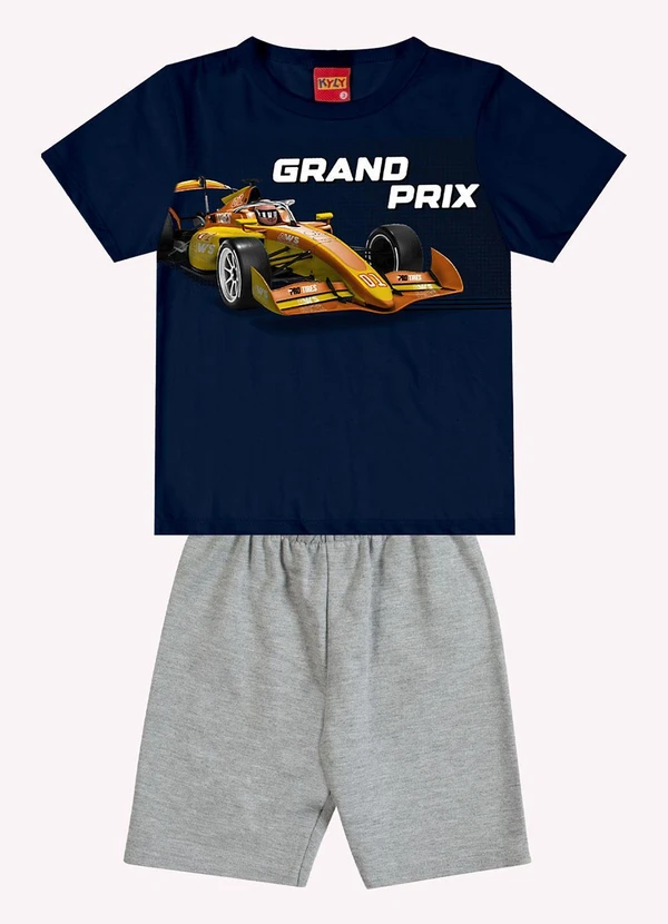 Kyly - Conjunto Infantil Menino em Algodão Azul Marinho 3