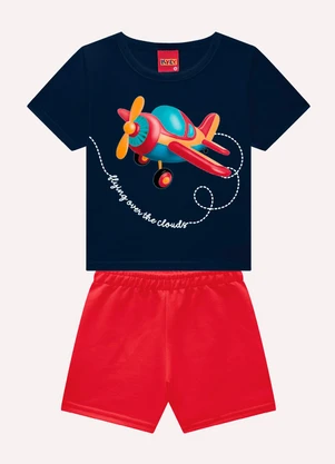 Kyly - Conjunto Infantil Menino em Algodão Azul Marinho - KYLY
