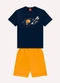 Kyly - Conjunto Infantil Menino em Algodão Laranja - variação: Azul Marinho