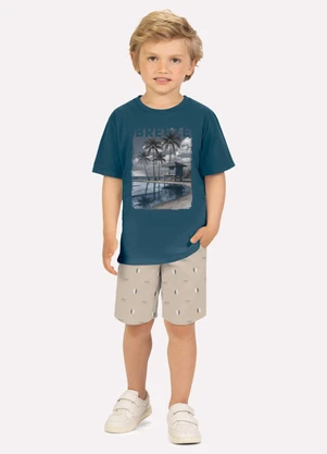Milon - Conjunto Infantil Menino em Algodão Azul - MILON