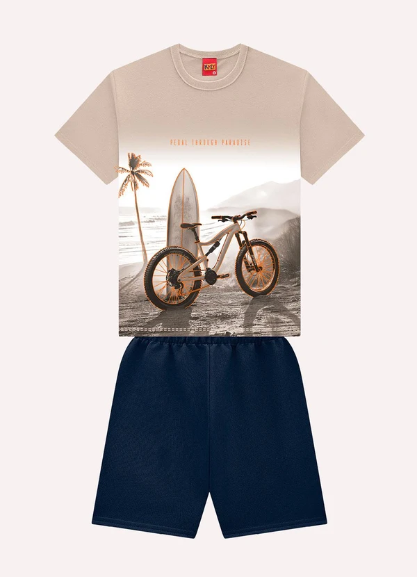 Kyly - Conjunto Infantil Menino em Algodão Bege 2