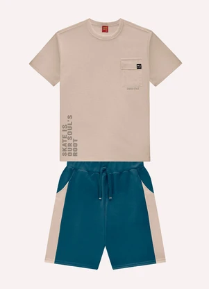 Kyly - Conjunto Infantil Menino em Algodão Bege - KYLY