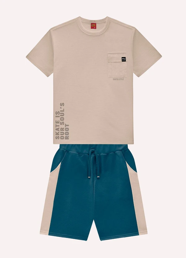 Kyly - Conjunto Infantil Menino em Algodão Bege 2