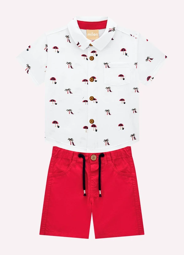 Milon - Conjunto Infantil Menino em Algodão Branco 1