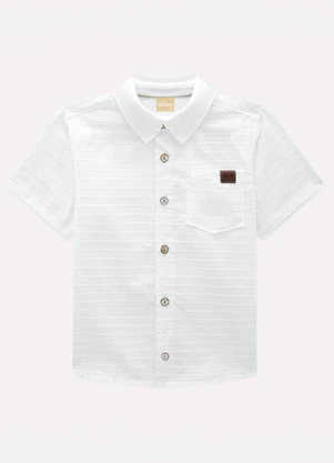 Milon - Conjunto Infantil Menino em Algodão Branco - MILON