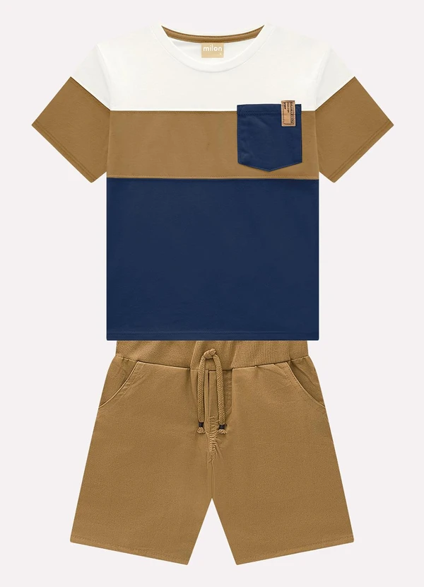 Milon - Conjunto Infantil Menino em Algodão Branco