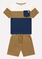 Milon - Conjunto Infantil Menino em Algodão Azul - variação: Branco