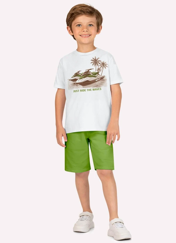 Milon - Conjunto Infantil Menino em Algodão Branco