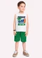 Kyly - Conjunto Infantil Menino em Algodão Cinza - variação: Branco