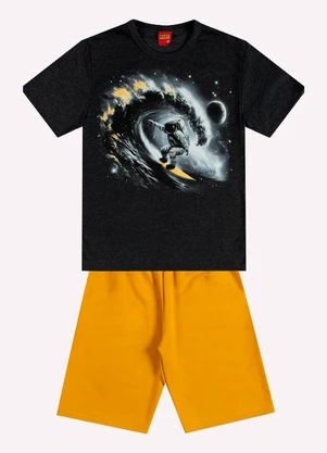 Kyly - Conjunto Infantil Menino em Algodão Cinza - KYLY