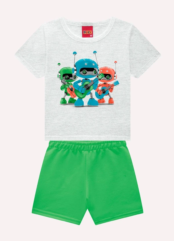 Kyly - Conjunto Infantil Menino em Algodão Cinza