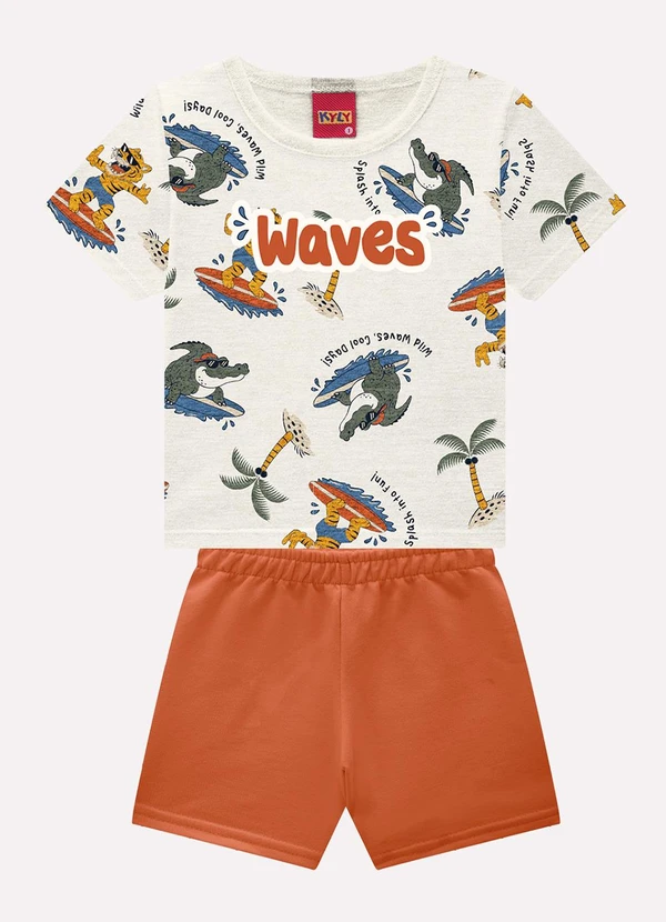 Kyly - Conjunto Infantil Menino em Algodão Cinza