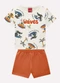 Kyly - Conjunto Infantil Menino em Algodão Branco - variação: Cinza