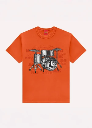 Kyly - Conjunto Infantil Menino em Algodão Laranja - KYLY