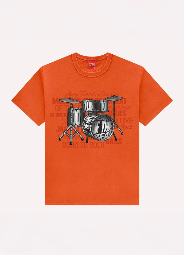 Kyly - Conjunto Infantil Menino em Algodão Laranja 2