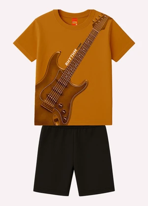 Kyly - Conjunto Infantil Menino em Algodão Marrom - KYLY