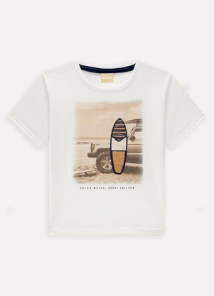 Milon - Conjunto Infantil Menino em Algodão Off White - MILON