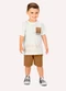 Kyly - Conjunto Infantil Menino em Algodão Cinza - variação: Off White