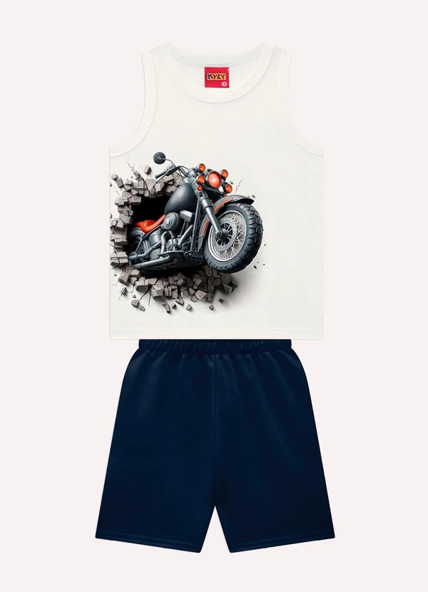 Kyly - Conjunto Infantil Menino em Algodão Off White 1