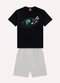 Kyly - Conjunto Infantil Menino em Algodão Laranja - variação: Preto