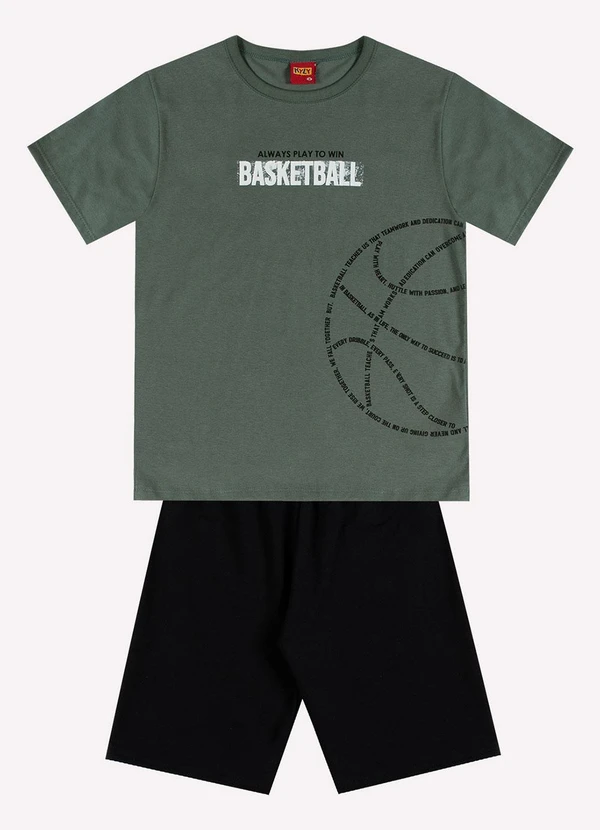 Kyly - Conjunto Infantil Menino em Algodão Verde