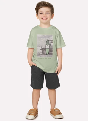 Milon - Conjunto Infantil Menino em Algodão Verde - MILON