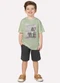 Milon - Conjunto Infantil Menino em Algodão Verde - variação: Verde