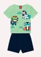 Kyly - Conjunto Infantil Menino em Algodão Azul Marinho - variação: Verde