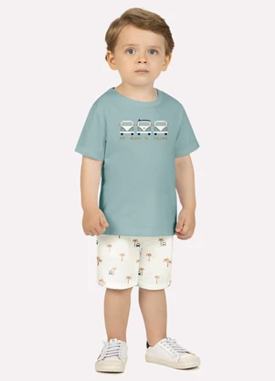 Milon - Conjunto Infantil Menino em Algodão Verde - MILON