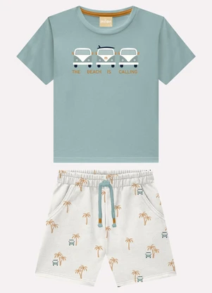 Milon - Conjunto Infantil Menino em Algodão Verde - MILON