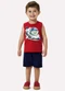 Kyly - Conjunto Infantil Menino em Algodão Amarelo - variação: Vermelho