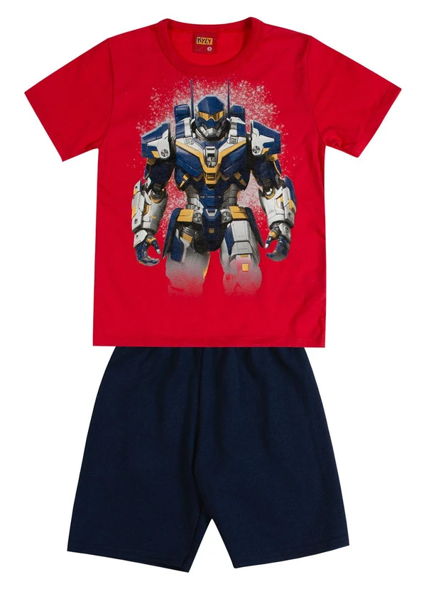 Kyly - Conjunto Infantil Menino em Algodão Vermelho