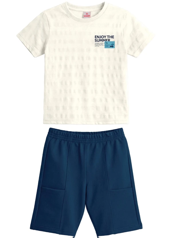 Brandili - Conjunto Infantil Menino em Malha Bege