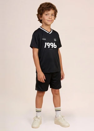 Brandili - Conjunto Infantil Menino em Malha Preto - BRANDILI