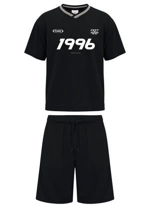 Brandili - Conjunto Infantil Menino em Malha Preto - BRANDILI