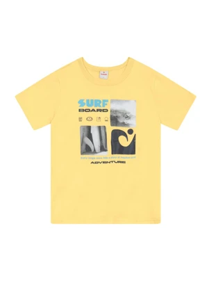 Brandili - Conjunto Infantil Menino em Meia Malha Amarelo - BRANDILI