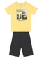 Brandili - Conjunto Infantil Menino em Meia Malha Amarelo - variação: Amarelo