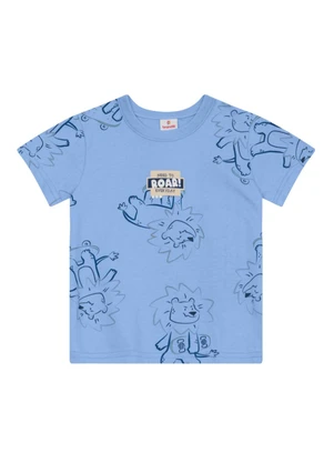 Brandili - Conjunto Infantil Menino em Meia Malha Azul - BRANDILI