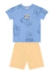 Brandili - Conjunto Infantil Menino em Meia Malha Bege - variação: Azul