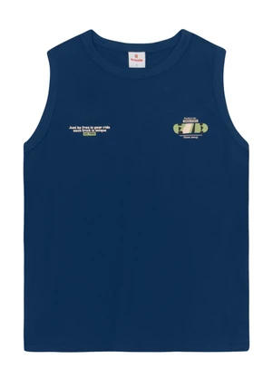 Brandili - Conjunto Infantil Menino em Meia Malha Azul - BRANDILI