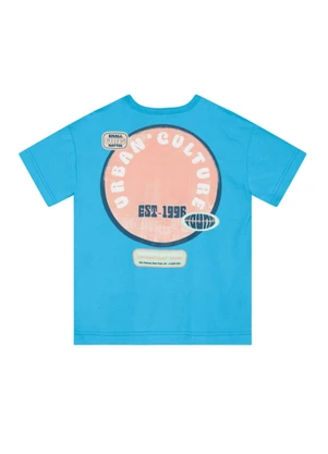 Brandili - Camiseta Infantil Menino em Meia Malha Azul - BRANDILI